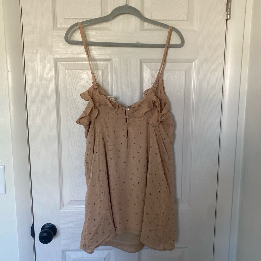 Style Rack Heart Patterned Tan Dress - Picture 2 of 3